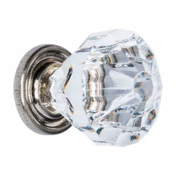 Pomo cromado acrílico forma diamante