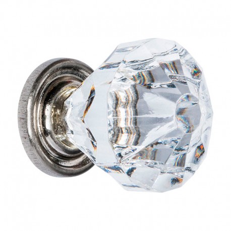 Pomo cromado acrílico forma diamante