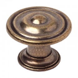 Pomo metálico clásico cuero viejo mueble