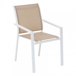 Silla Piazza aluminio blanca