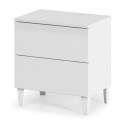 Mesita de noche melamina 2 cajones Loft