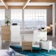 Mesita de noche melamina 2 cajones Loft