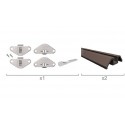 KIT PUERTA ARMARIO 1.5MT SOBREPON. 12KG
