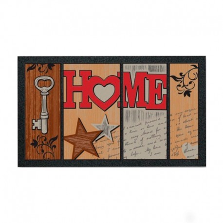 Felpudo de caucho/poliamida formato Shabby home 40x68cm