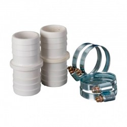 Kit 2 conectores unión + 4 abrazaderas