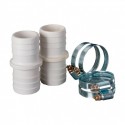 Kit 2 conectores unión + 4 abrazaderas