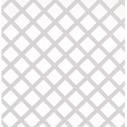 Celosía fija de PVC 1x2m 48mm blanco