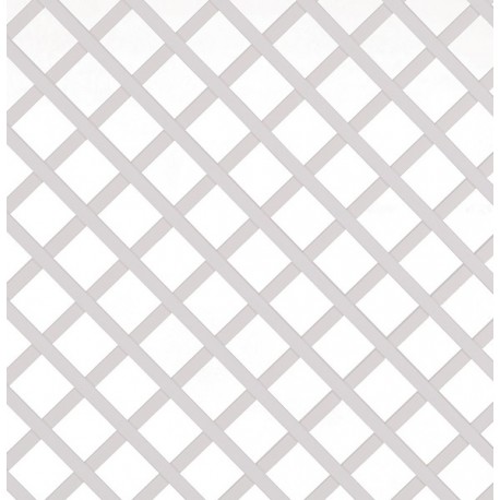 Celosía fija de PVC 1x2m 48mm blanco