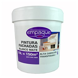 EMPAQUE FACHADAS BLANCO MATE 15L.º