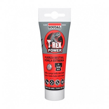 Sellador adhesivo blanco T-Rex Power tubo 125ml Soudal