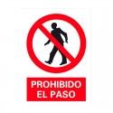 Cartel de Prohibido el Paso A4