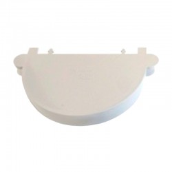 Tapa final circular blanca universal 125mm