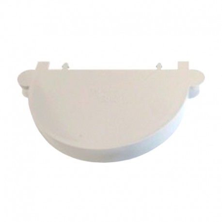 Tapa final circular blanca universal 125mm