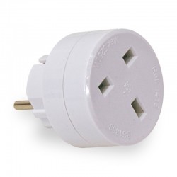 Adaptador viaje europeo inglés 13A-250V