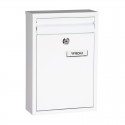 Buzón de acero inox. blanco DIN A5 Zaguan Arregui
