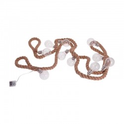 Guirnalda cuerda de yute con bombillas LED 300cm