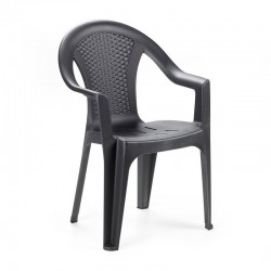 Silla apilable efecto ratán Ischia