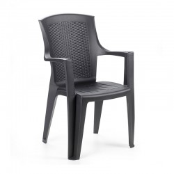 Silla apilable efecto ratán Eden