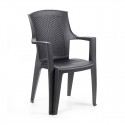 Silla apilable efecto ratán Eden