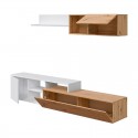 Mueble de salón de melamina blanco artik/roble nodi para TV Julia