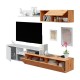 Mueble de salón de melamina blanco artik/roble nodi para TV Julia