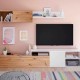 Mueble de salón de melamina blanco artik/roble nodi para TV Julia