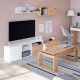Mueble de salón de melamina blanco artik/roble nodi para TV Julia