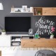 Mueble de salón de melamina blanco artik/roble nodi para TV Julia