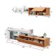 Mueble de salón de melamina blanco artik/roble nodi para TV Julia