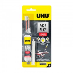 Pegamento adhesivo líquido bicomponente Fast Fix Plastic UHU 10gr