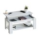 Mesa de centro elevable de melamina blanco artik Flow