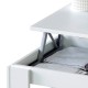 Mesa de centro elevable de melamina blanco artik Flow