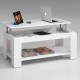 Mesa de centro elevable de melamina blanco artik Flow