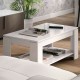 Mesa de centro elevable de melamina blanco artik Flow