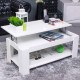 Mesa de centro elevable de melamina blanco artik Flow