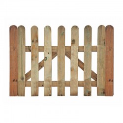 Puerta madera para valla clásica jardín