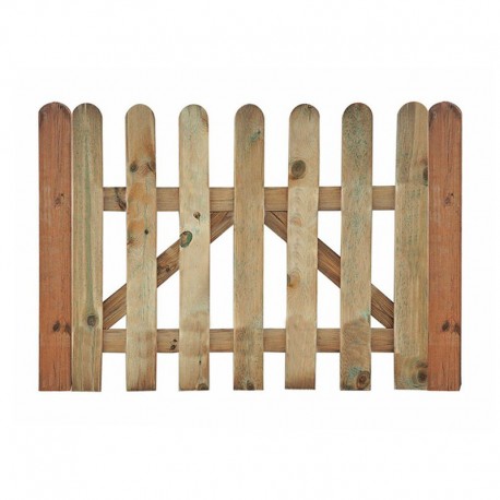 Puerta madera para valla clásica jardín