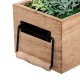 Jardinera de madera con planta artificial 35cm