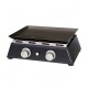Plancha gas con 2 quemadores para asar