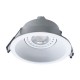 Aro fijo difusor blanco para foco empotrable orientable Mantra