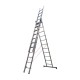 Escalera profesional aluminio 3x11 peldaños