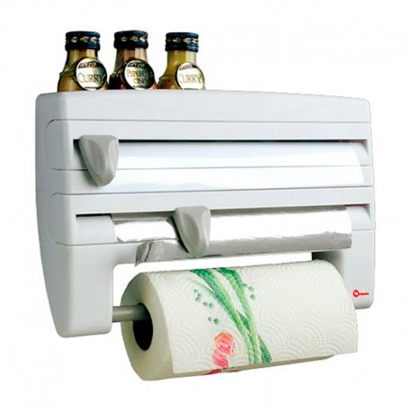 Portarrollos de cocina blanco 4 en 1