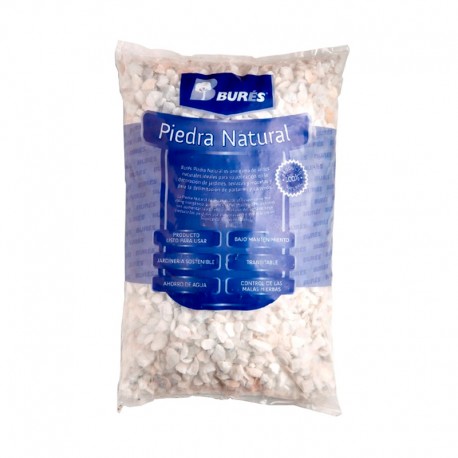 Marmolina blanco puro 9-12mm 25kg.