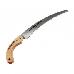 Serrucho de poda con mango de madera y funda