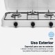 Hornillo de gas 3 fuegos 5400W Flavourmy Universal Blue