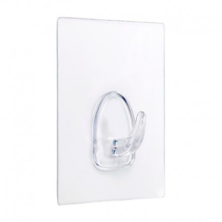 Colgador adhesivo reutilizable transparente 62x80mm