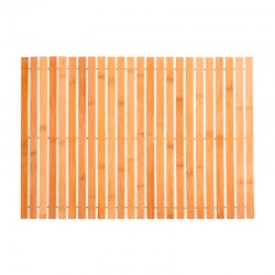 Alfombra de baño de rejillas de bambú 59x40cm