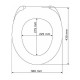 Tapa para inodoro WC de MDF blanca Bali