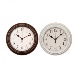 Reloj de pared redondo retro de plástico