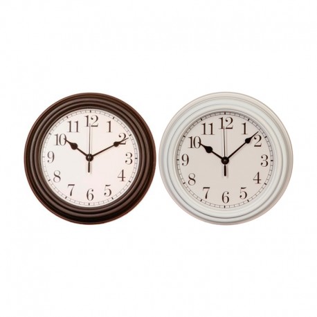 Reloj de pared redondo retro de plástico